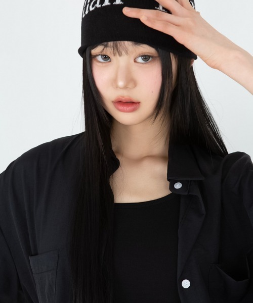 ブラウス シャツ A'GEM/9 × .kom 「muah muah/ムーアムーア」LOOSE FIT TWO POCKET HALF SHIRT/ル A'GEM/9 × .kom 『muah muah/ムーアムーア』LOOSE FIT TWO