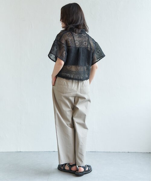 VENCEEXCHANGE（ヴァンスエクスチェンジ）の「レースハーフスリーブショートシャツ（シャツ/ブラウス・レディース・アイボリー/ブラック/ブラウン/ブルー・FREE）」の20枚目の写真