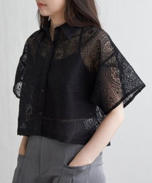 VENCEEXCHANGE | レースハーフスリーブショートシャツ(シャツ/ブラウス)