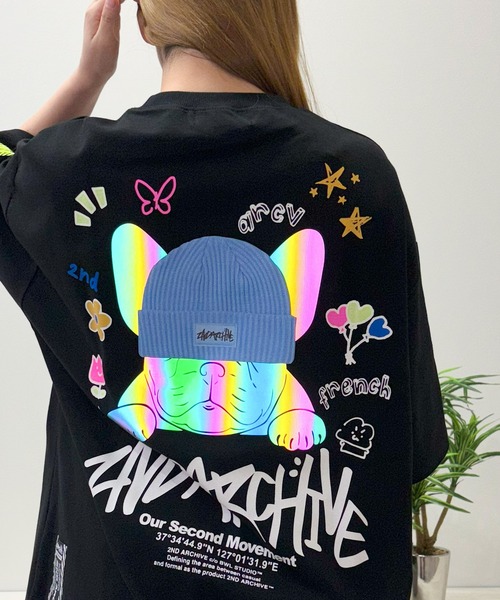 1111clothing(ワンフォークロージング)の「【2nd ARCHIVE】 リフレクター オーバーサイズ Tシャツ / Reflector Oversized T-Shirt(Tシャツ/カットソー・メンズ・ピンク系2/オレンジ系3/ピンク系4/グリーン系4/ブラック系1/パープル系1/グリーン系2/ブラック系3/ホワイト系4/ホワイト系1/ホワイト系2/グリーン系1/ブラック系2/ホワイト系3/グリーン系3/ブラック系4・FREE)」の8枚目の写真