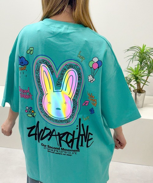 1111clothing(ワンフォークロージング)の「【2nd ARCHIVE】 リフレクター オーバーサイズ Tシャツ / Reflector Oversized T-Shirt(Tシャツ/カットソー・メンズ・ピンク系2/オレンジ系3/ピンク系4/グリーン系4/ブラック系1/パープル系1/グリーン系2/ブラック系3/ホワイト系4/ホワイト系1/ホワイト系2/グリーン系1/ブラック系2/ホワイト系3/グリーン系3/ブラック系4・FREE)」の9枚目の写真