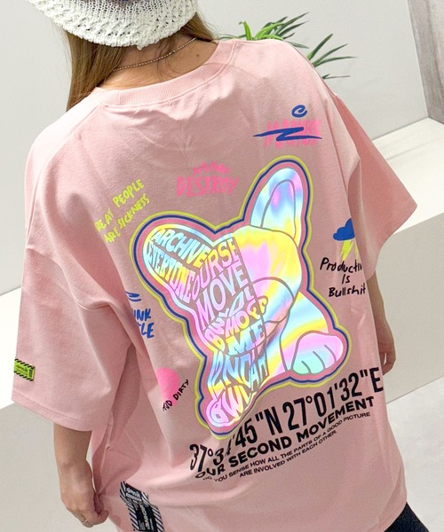 1111clothing(ワンフォークロージング)の「【2nd ARCHIVE】 リフレクター オーバーサイズ Tシャツ / Reflector Oversized T-Shirt(Tシャツ/カットソー・メンズ・ピンク系2/オレンジ系3/ピンク系4/グリーン系4/ブラック系1/パープル系1/グリーン系2/ブラック系3/ホワイト系4/ホワイト系1/ホワイト系2/グリーン系1/ブラック系2/ホワイト系3/グリーン系3/ブラック系4・FREE)」の14枚目の写真