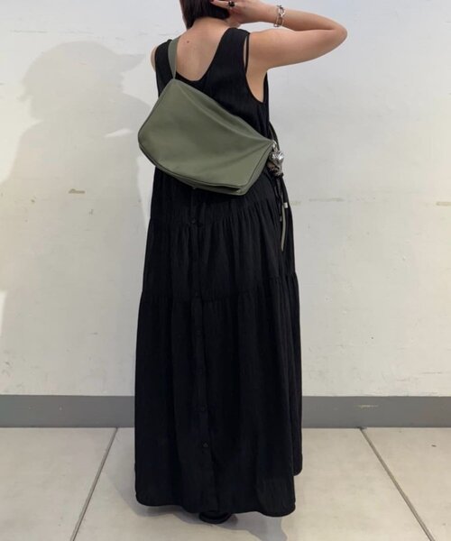 ear PAPILLONNER(イアパピヨネ)の「ワッシャーノースリティアードOP【SUM1 STYLE(スミスタイル)】(ワンピース・レディース・ブラック/パープル/ライム・FREE)」の11枚目の写真