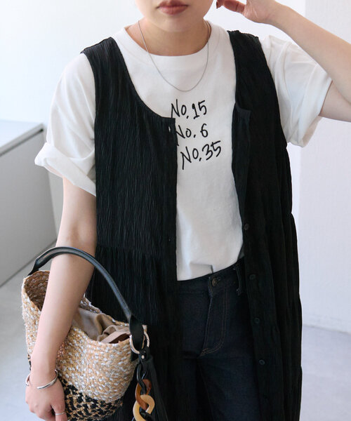 ear PAPILLONNER(イアパピヨネ)の「ワッシャーノースリティアードOP【SUM1 STYLE(スミスタイル)】(ワンピース・レディース・ブラック/パープル/ライム・FREE)」の12枚目の写真
