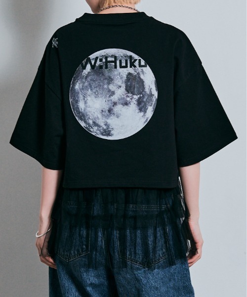 セール】コスモ プリント チュール付き Tシャツ（Tシャツ
