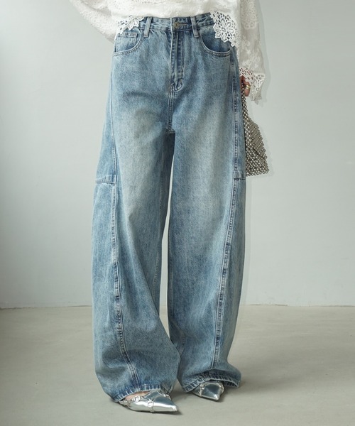【25SS】Marine Serre カーブデニム　ライトブルー 36 正規品 25SS】Marine Serre カーブデニム ライトブルー 36 正規品 25SS