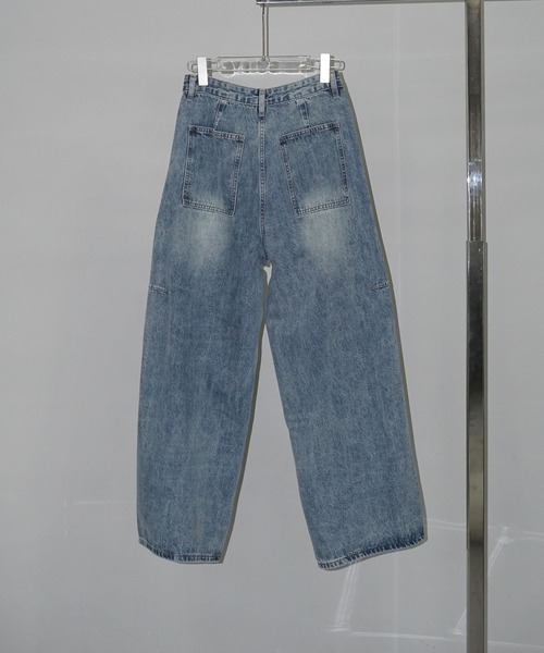 chuclla（チュクラ）の「カーブライン ボリュームデニム chw25s073（デニムパンツ・レディース・ブルー・S/M/L）」の10枚目の写真