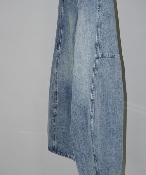 chuclla（チュクラ）の「カーブライン ボリュームデニム chw25s073（デニムパンツ・レディース・ブルー・S/M/L）」の13枚目の写真