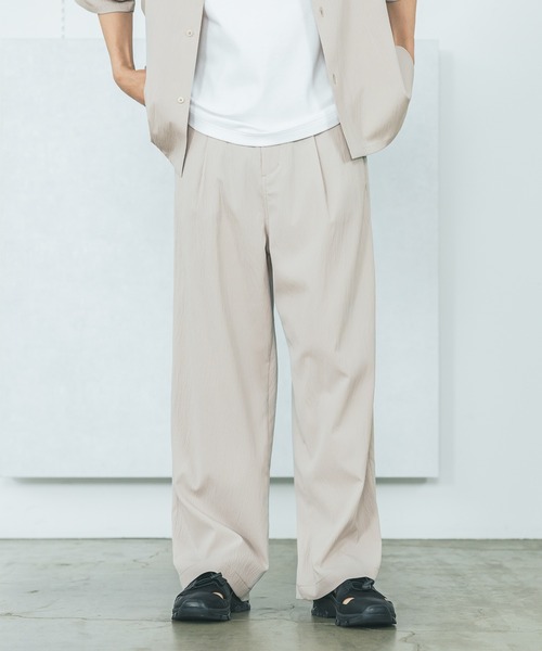 LAKOLE（ラコレ）の「楊柳ジャガードパンツ / 499146（その他パンツ・メンズ・ブラック/グレイッシュベージュ/ブラウン・LARGE/MEDIUM）」の3枚目の写真