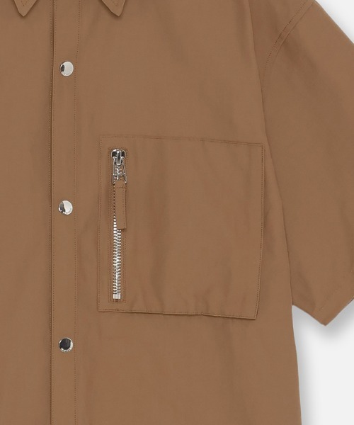 STYLISE（スタイライズ）の「【MLVINCE / メルヴィンス】NYLON S/S SHIRTS / ブラウン [NSS23BR]（シャツ/ブラウス・メンズ・ブラウン・M/L）」の7枚目の写真