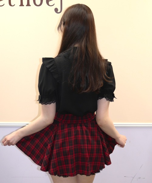 Secret Honey(シークレットハニー)の「マチ付きサーキュラースカパン(スカート・レディース・ブラックミックス/レッド/ブラック/グレー・MEDIUM)」の5枚目の写真