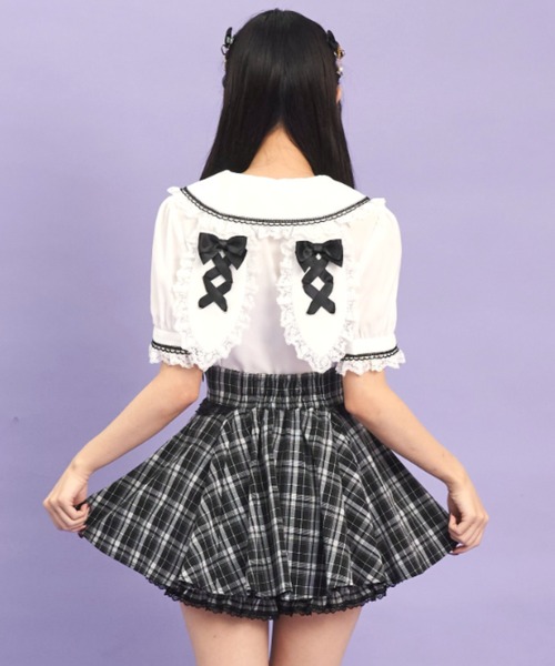 Secret Honey(シークレットハニー)の「マチ付きサーキュラースカパン(スカート・レディース・ブラックミックス/レッド/ブラック/グレー・MEDIUM)」の11枚目の写真