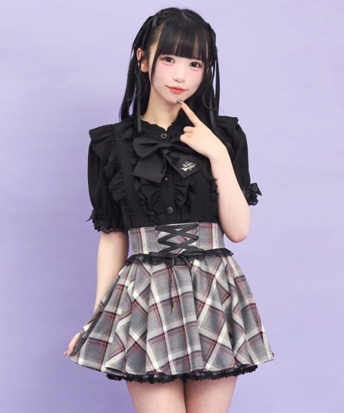 Secret Honey(シークレットハニー)の「マチ付きサーキュラースカパン(スカート・レディース・ブラックミックス/レッド/ブラック/グレー・MEDIUM)」の22枚目の写真