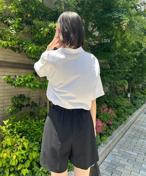 PUMA（プーマ）の「【PUMA】ESS No.1 ロゴジャージポロシャツ（ポロシャツ・レディース・ホワイト/ネイビー/ブラック・M/L/XL/XXL）」の5枚目の写真