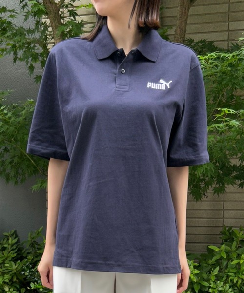 PUMA（プーマ）の「【PUMA】ESS No.1 ロゴジャージポロシャツ（ポロシャツ・レディース・ホワイト/ネイビー/ブラック・M/L/XL/XXL）」の9枚目の写真