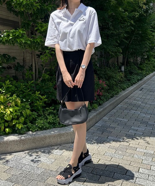 PUMA（プーマ）の「【PUMA】ESS No.1 ロゴジャージポロシャツ（ポロシャツ・レディース・ホワイト/ネイビー/ブラック・M/L/XL/XXL）」の7枚目の写真