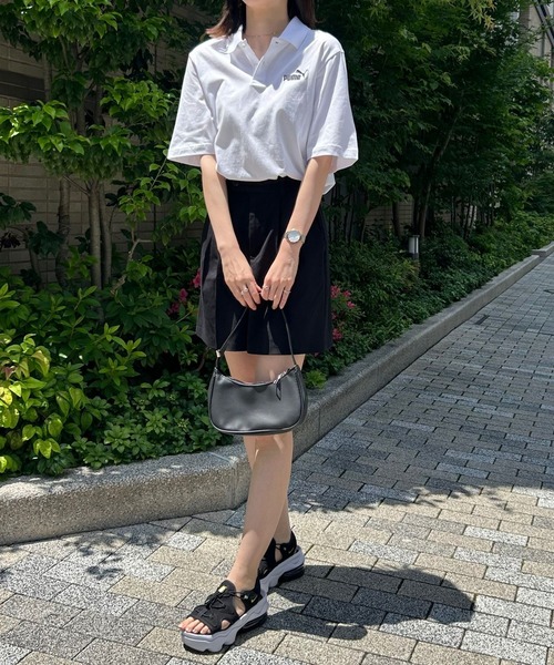 PUMA（プーマ）の「【PUMA】ESS No.1 ロゴジャージポロシャツ（ポロシャツ・レディース・ホワイト/ネイビー/ブラック・M/L/XL/XXL）」の8枚目の写真