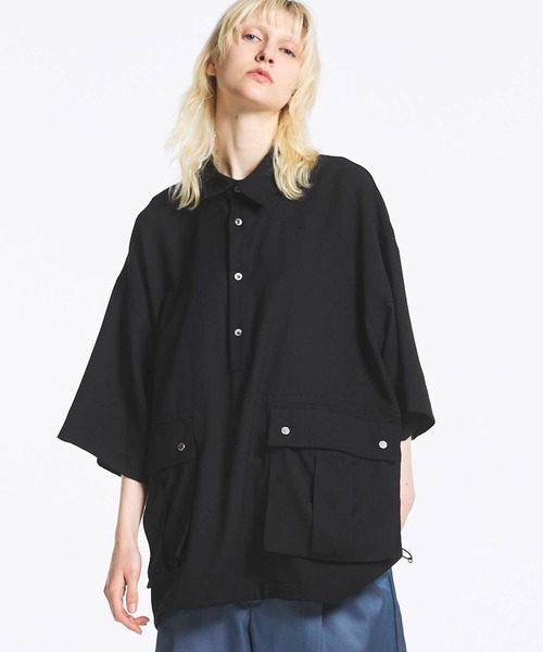 Fastener Pocket Sleeve Top/ファスナーポケットスリーブトップ