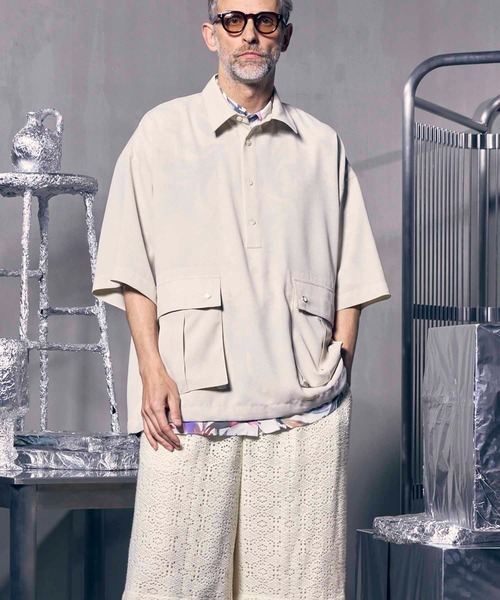 MAISON SPECIAL ポケット付きシャツ UNISEX》Prime-Over Cargo Pocket Short Sleeve Shirt/プライム