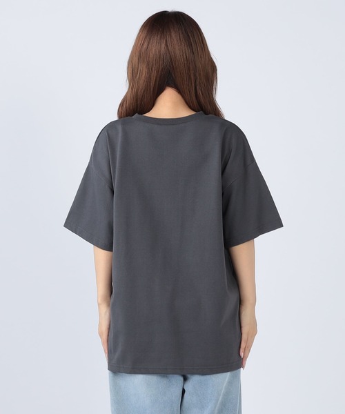 CECIL McBEE（セシルマクビー）の「フロント刺繍プリントTシャツ（Tシャツ/カットソー・レディース・チャコールグレー/オフホワイト/アイボリー・LARGE/MEDIUM）」の9枚目の写真