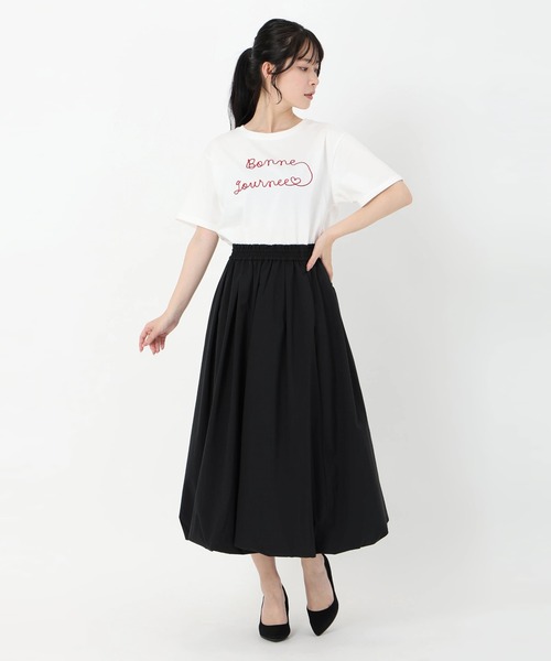 STRAWBERRY-FIELDS（ストロベリーフィールズ）の「ミルキータフタ_バルーンタフタスカート（スカート・レディース・キャメル/ブラック/レッド/オフホワイト・2）」の12枚目の写真