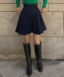 キュロット プリーツ」に該当するブルー・ネイビー/青色系の