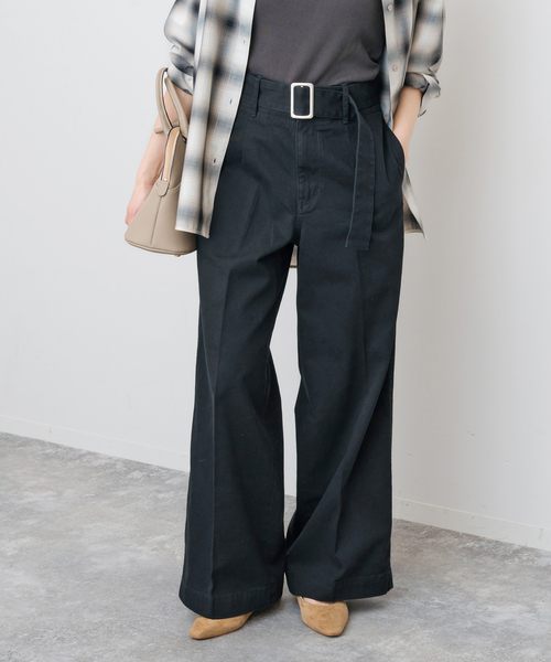 ✨完売品2024モデル✨スピックアンドスパン チノワイドパンツ　希少40サイズ ✨完売品2024モデル✨スピックアンドスパン チノワイドパンツ
