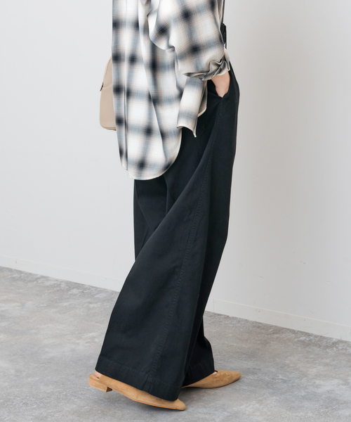 ベルトワイドレッグチノ（チノパンツ）｜Spick & Span（スピックアンド