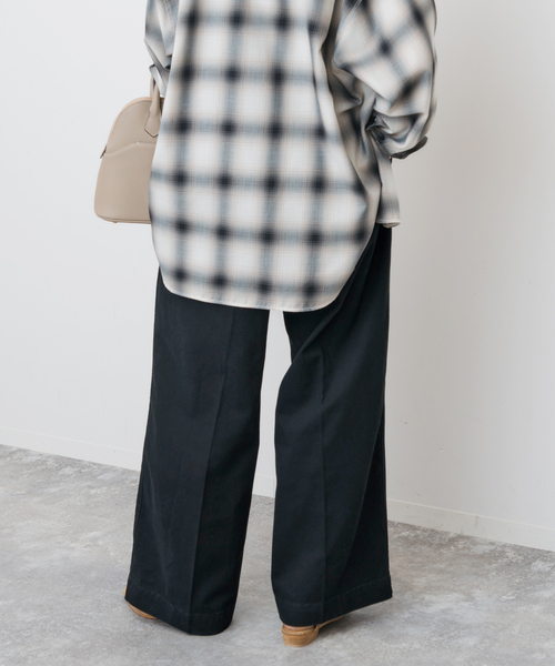 ベルトワイドレッグチノ（チノパンツ）｜Spick & Span（スピック