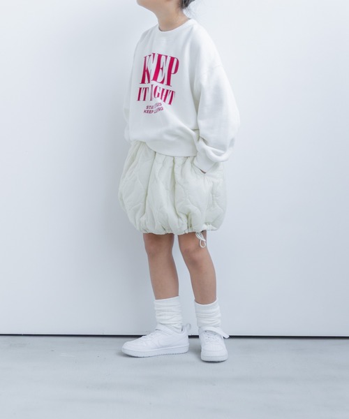 LOWRYS FARM（ローリーズファーム）の「キルティングスカート　 497258（スカート・キッズ・アイボリー/カーキ/ブラック・110cm/120cm/130cm/140cm/150cm）」の2枚目の写真