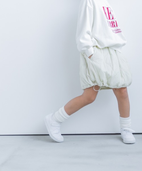 LOWRYS FARM（ローリーズファーム）の「キルティングスカート　 497258（スカート・キッズ・アイボリー/カーキ/ブラック・110cm/120cm/130cm/140cm/150cm）」の19枚目の写真