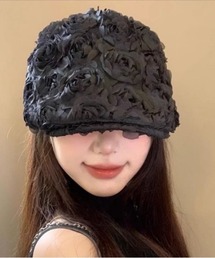 UP START（アップスタート）の「【LAMPOON】薔薇レースキャスケット（キャスケット）」