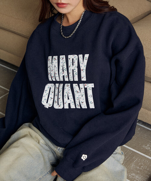 MARY QUANT × PUBLUX/マリークワント 花ワッフル ロゴスウェット 限定