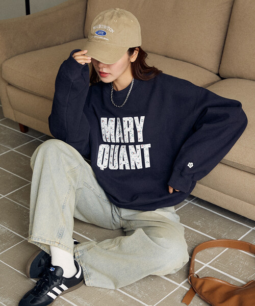 MARY QUANT × PUBLUX/マリークワント 花ワッフル ロゴスウェット 限定