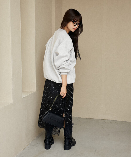 MARY QUANT × PUBLUX/マリークワント 花ワッフル ロゴスウェット 限定