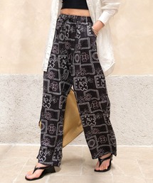 OSYAREVO | カバーアップ リゾート ワイドパンツ 体型カバー レディース(ラッシュガード)