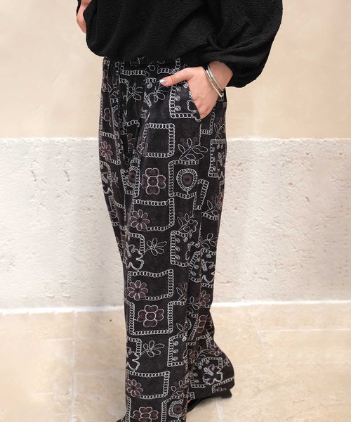 OSYAREVO（オシャレボ）の「カバーアップ リゾート ワイドパンツ 体型カバー レディース（ラッシュガード・レディース・ネイビー/ブラック/ブラック系その他・MEDIUM）」の12枚目の写真