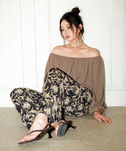 OSYAREVO（オシャレボ）の「カバーアップ リゾート ワイドパンツ 体型カバー レディース（ラッシュガード・レディース・ネイビー/ブラック/ブラック系その他・MEDIUM）」の21枚目の写真