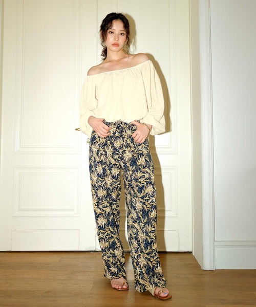 OSYAREVO（オシャレボ）の「カバーアップ リゾート ワイドパンツ 体型カバー レディース（ラッシュガード・レディース・ネイビー/ブラック/ブラック系その他・MEDIUM）」の15枚目の写真