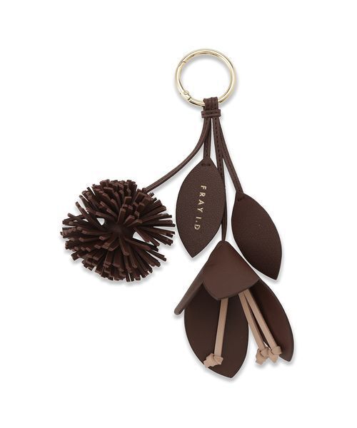 FRAY I.D(フレイアイディー)の「フラワーモチーフチャーム(キーケース/キーアクセサリー・レディース・ブラウン・F)」の1枚目の写真