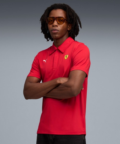 Ferrari Puma 半袖ポロシャツ PUMA公式】メンズ フェラーリ レース プレミアム 半袖 ポロシャツ