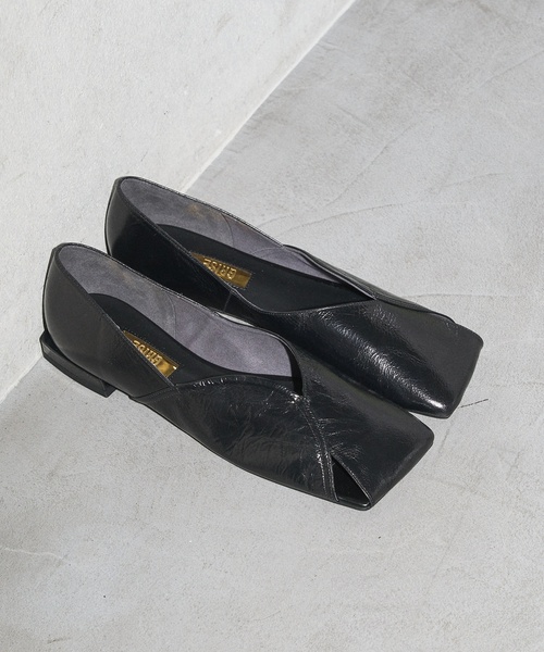 GRISEレザースクエアARTYフラット（その他シューズ）｜GRISE（グリーズ