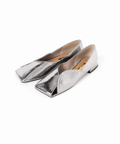 セール】GRISEレザースクエアARTYフラット（その他シューズ）｜GRISE