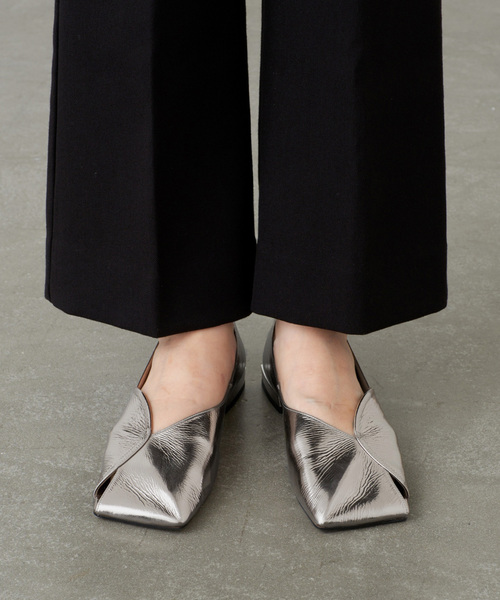 GRISEレザースクエアARTYフラット（その他シューズ）｜GRISE（グリーズ