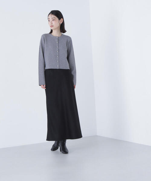 NATURAL BEAUTY BASIC（ナチュラルビューティーベーシック）の「◇ハートボタンニットジャケット（カーディガン/ボレロ・レディース・ネイビー/グレー/ピンク/ダークブラウン・FREE）」の8枚目の写真