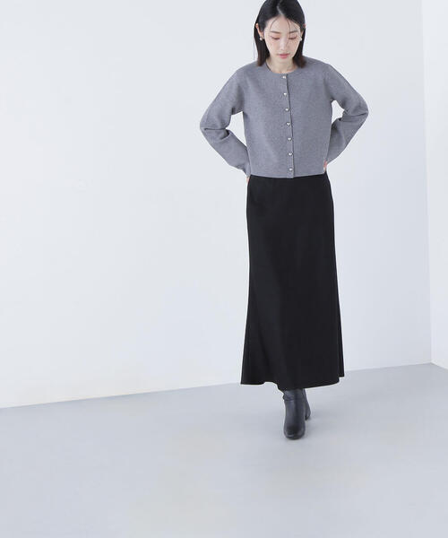 NATURAL BEAUTY BASIC（ナチュラルビューティーベーシック）の「◇ハートボタンニットジャケット（カーディガン/ボレロ・レディース・ネイビー/グレー/ピンク/ダークブラウン・FREE）」の12枚目の写真