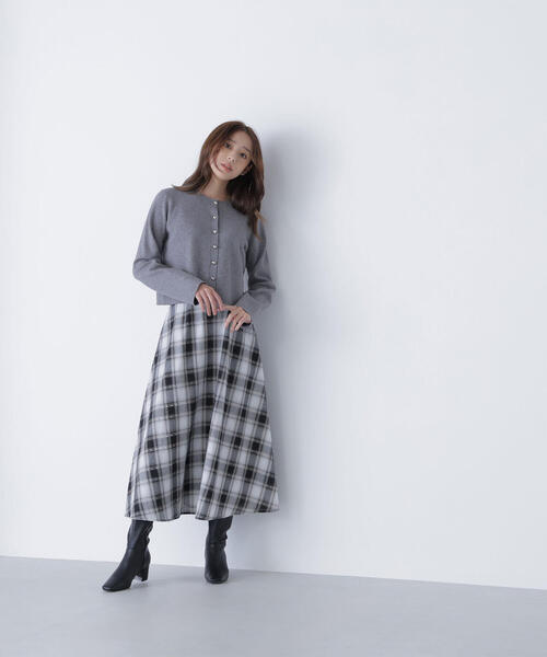 NATURAL BEAUTY BASIC（ナチュラルビューティーベーシック）の「◇ハートボタンニットジャケット（カーディガン/ボレロ・レディース・ネイビー/グレー/ピンク/ダークブラウン・FREE）」の14枚目の写真