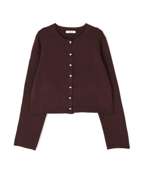NATURAL BEAUTY BASIC（ナチュラルビューティーベーシック）の「◇ハートボタンニットジャケット（カーディガン/ボレロ・レディース・ネイビー/グレー/ピンク/ダークブラウン・FREE）」の16枚目の写真