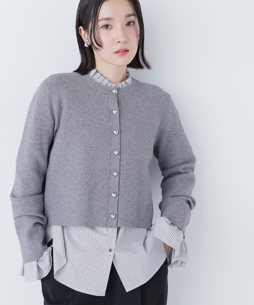 ◇ハートボタンニットジャケット（カーディガン/ボレロ）｜NATURAL