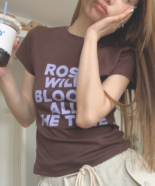 メッセージロゴコンパクトフィットTシャツ（Tシャツ/カットソー